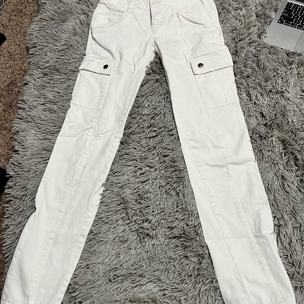 LONDONJEAN Women's Straight Leg White Jeans